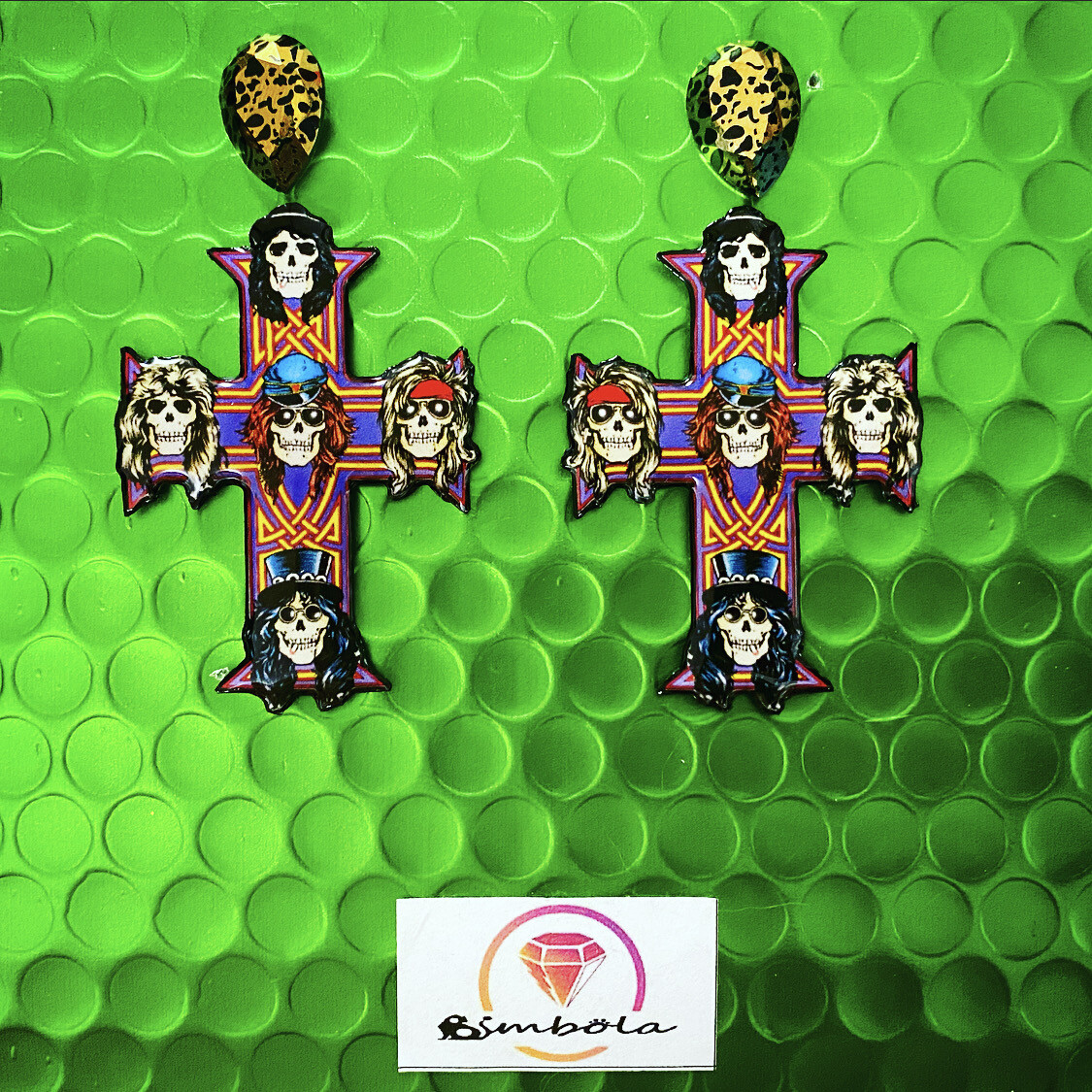 PENDIENTES CRUZ CROSS GUNS ROSES pendientes rock EARRINGS pendientes CRUCES