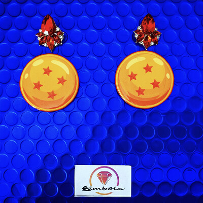 PENDIENTES BOLA PENDIENTES DRAGÓN DRAGON EARRINGS BALL EARRINGS CARTOON EARRINGS PENDIENTES DIBUJOS ANIMADOS ANIME MANGA