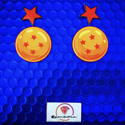 PENDIENTES BOLA PENDIENTES DRAGÓN DRAGON EARRINGS BALL EARRINGS CARTOON EARRINGS PENDIENTES DIBUJOS ANIMADOS ANIME MANGA