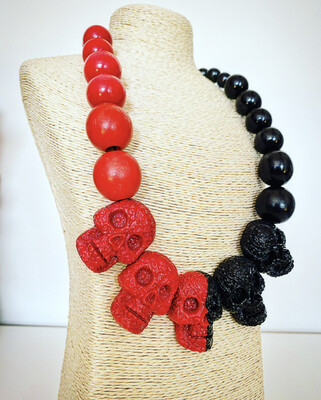 COLLAR CALAVERAS MAXICOLLAR ÉTNICO COLLAR PIN UP SKULL NECKLACE
