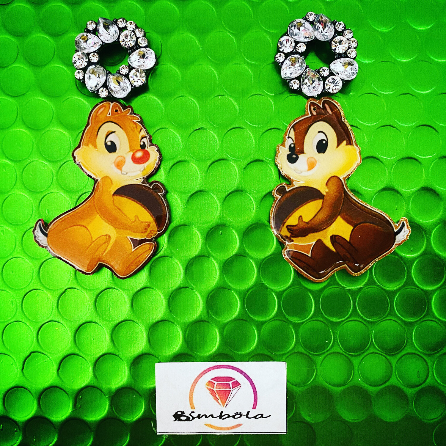 PENDIENTES CHIP Y CHOP EARRINGS FUNNY EARRINGS SQUIRREL EARRINGS DIBUJOS ANIMADOS ARDILLAS 