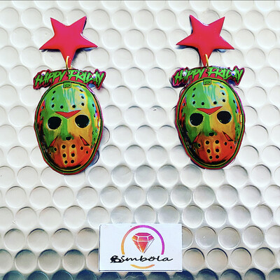 Pendientes Jason earrings pendientes halloween earrings EXCLUSIVE DESIGN ENTE SHOP