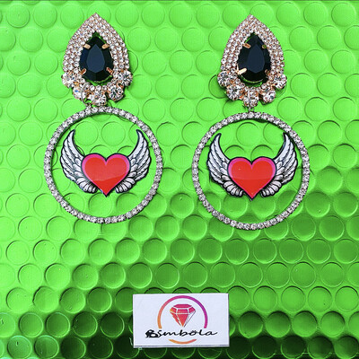 Pendientes corazon corazones Heart earrings pendientes San Valentin corazón 