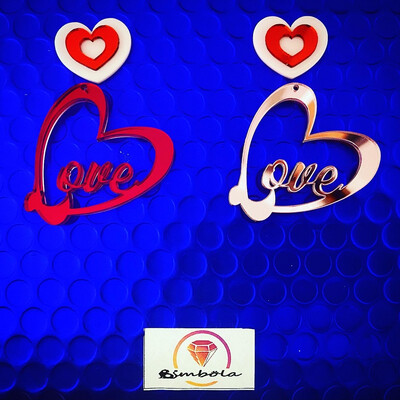 PENDIENTES LOVE EARRINGS PENDIENTES CORAZON CORAZÓN SAN VALENTÍN 