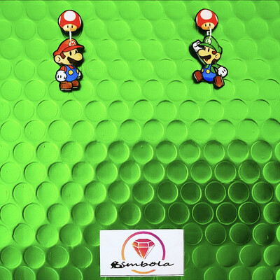Pendientes Mario Luigi earrings Bimbolitos pendientes videojuego
