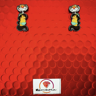 Pendientes Yasmine Aladdin Jasmine Yasmin tiger tigre Rajah earrings Bimbolitos