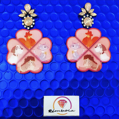 Pendientes Trotamusicos earrings funny earrings Trotamúsicos Bremen gallo Koki gato perro burro