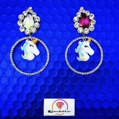 Pendientes unicornios Luxury unicorn earrings funny earrings pendientes fantasía 