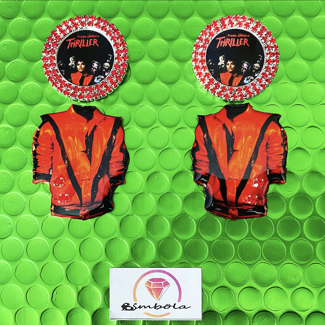 Pendientes Thriller Jacket earrings Michael Jackson earrings 