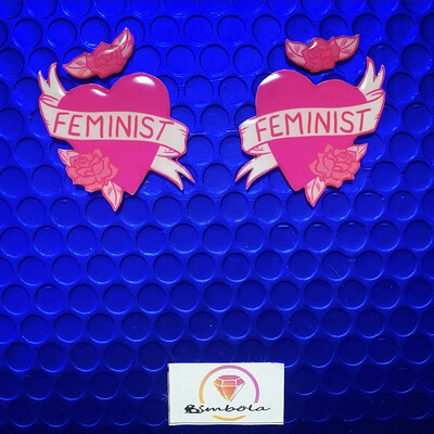Pendientes Feministas Pendientes corazon 8M feminist earrings PENDIENTES SOLIDARIOS ANABELLA