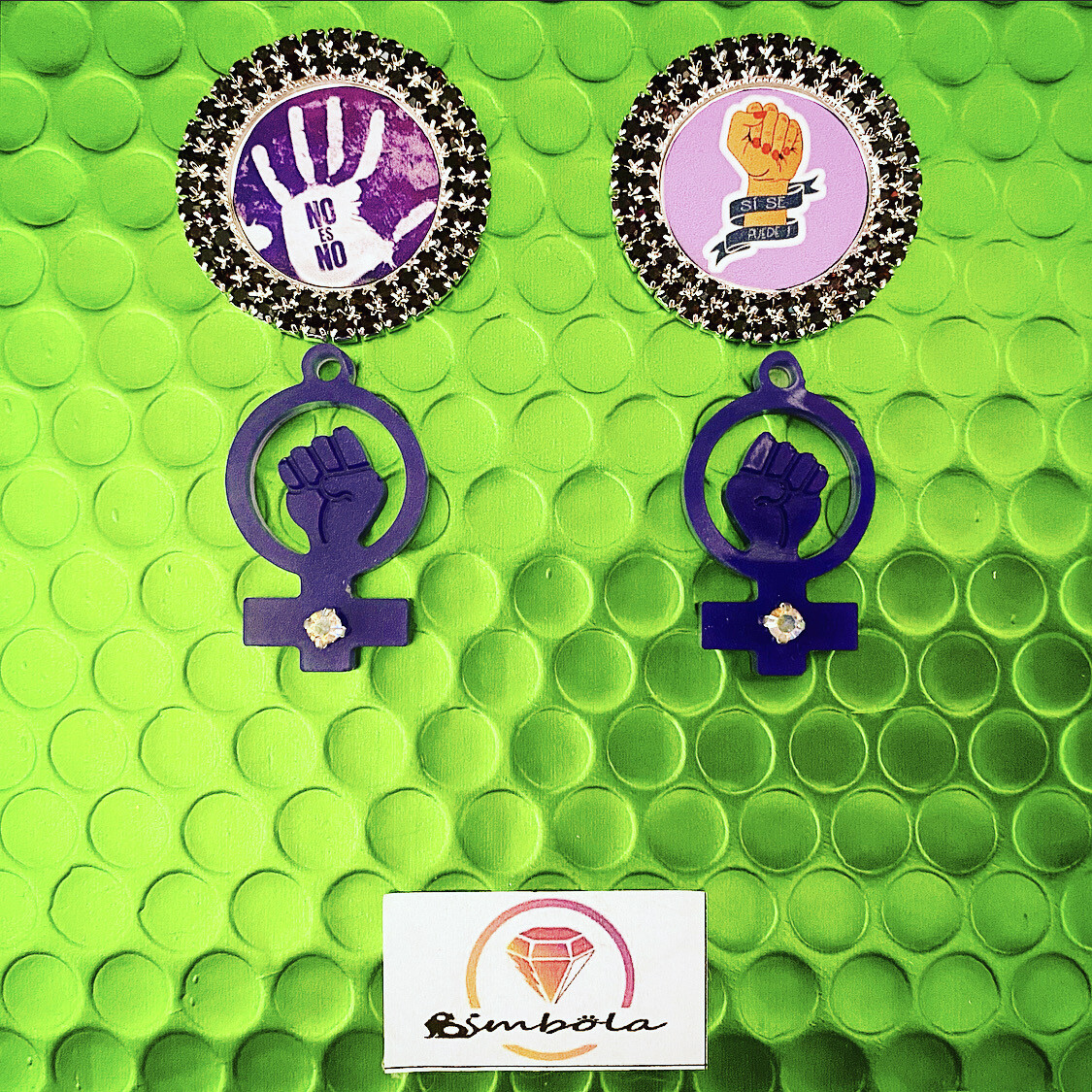 Pendientes No es no pendientes Feministas pendientes puño 8M feminist earrings PENDIENTES SOLIDARIOS ANABELLA