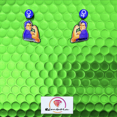 Pendientes Feministas Pendientes bimbolitos 8M feminist earrings PENDIENTES SOLIDARIOS ANABELLA