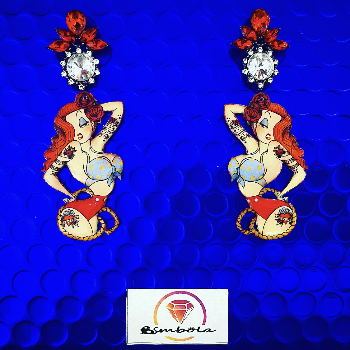 Pendientes Jessica Rabbit earrings pin up 