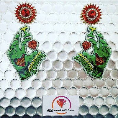 PENDIENTES ZOMBIE EARRINGS PENDIENTES MANO ZOMBIE HAND EARRINGS HALLOWEEN EARRINGS EXCLUSIVE DESIGN ENTE SHOP Halloween 