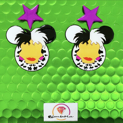 PENDIENTES CRUELLA EARRINGS WOMAN EARRINGS HANDMADE FREAK VILLAIN