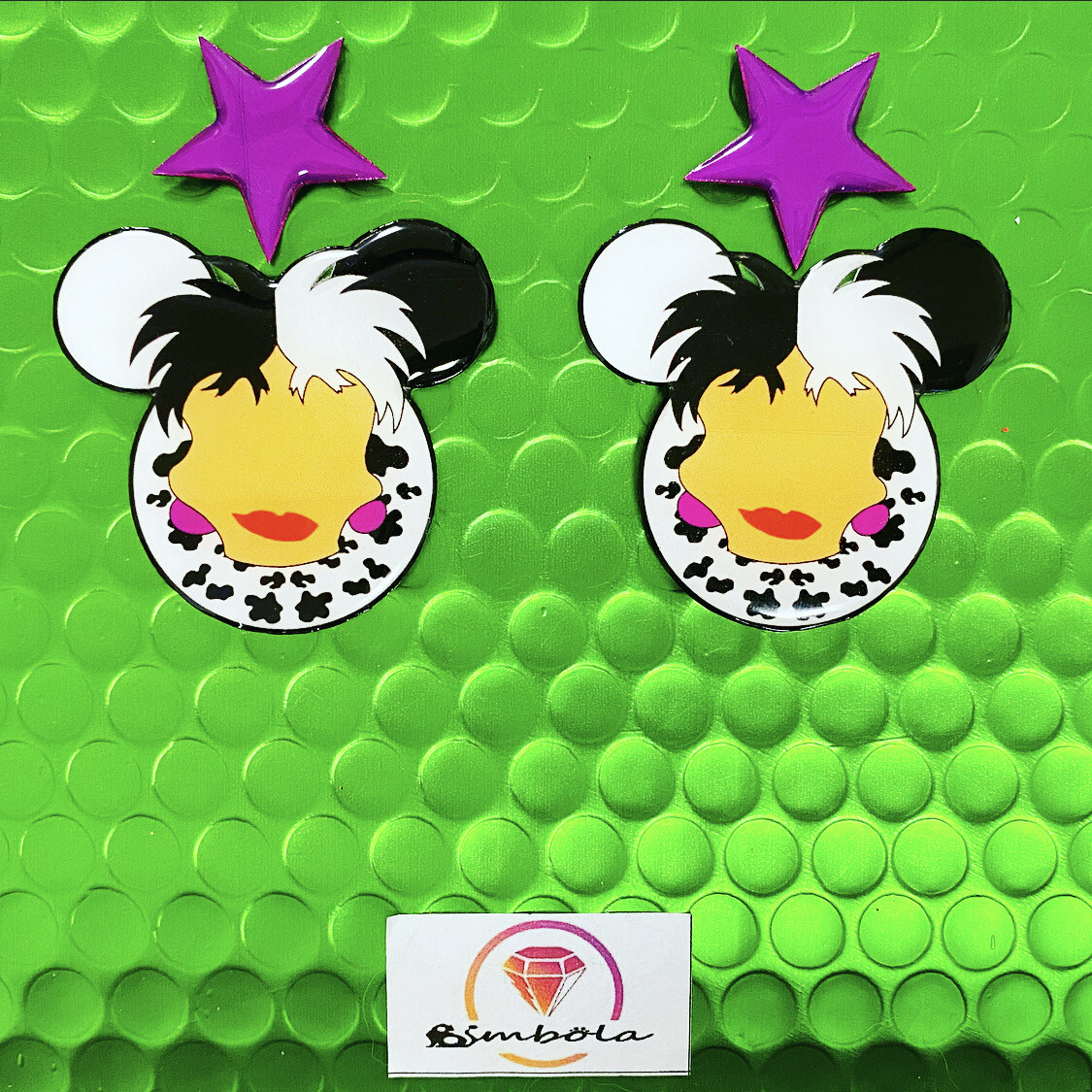 PENDIENTES CRUELLA EARRINGS WOMAN EARRINGS HANDMADE FREAK VILLAIN