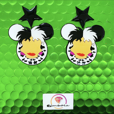 PENDIENTES CRUELLA EARRINGS WOMAN EARRINGS HANDMADE FREAK VILLAIN