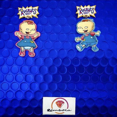 PENDIENTES RUGRA FUNNY EARRINGS CARTOON EARRINGS DIBUJOS ANIMADOS GEMELOS PHIL Y LIL