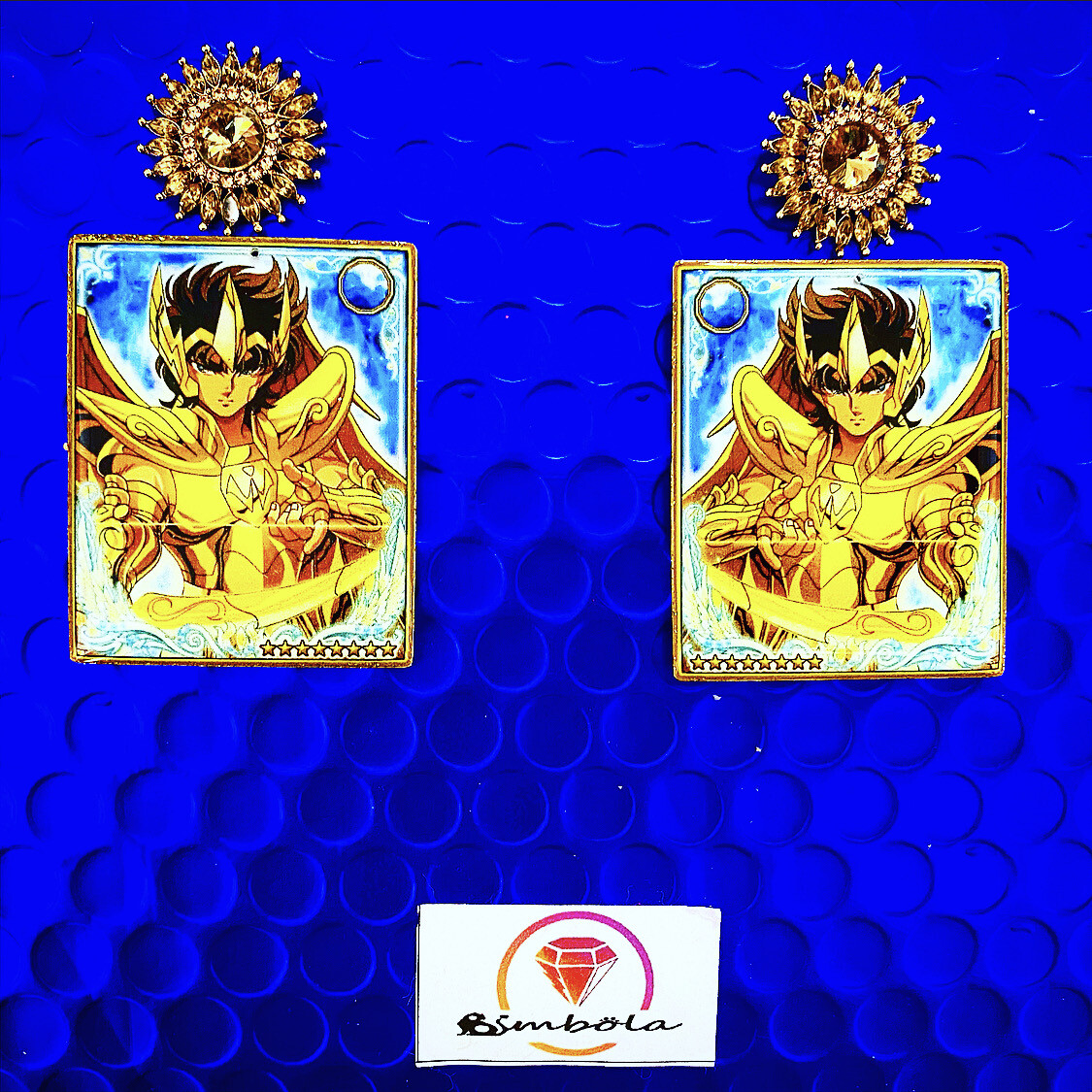 Pendientes caballero pendientes zodiaco saint earrings manga anime pendientes reversibles pendientes pegaso Pegasus earrings Sagitario Aioros 