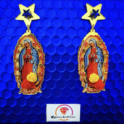 PENDIENTES ARTESANALES VIRGEN DE GUADALUPE