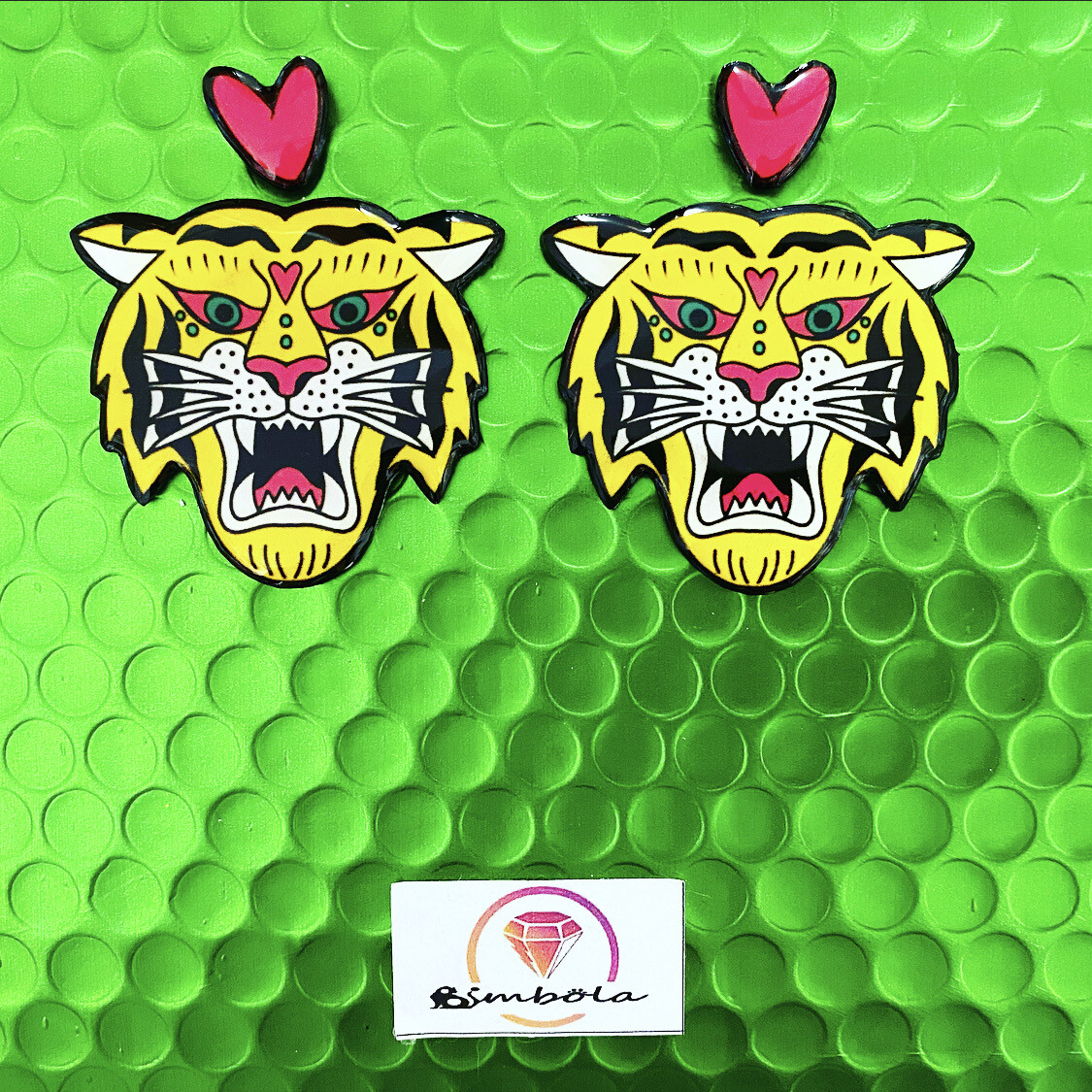 Pendientes tigre Pendientes pin up earrings pendientes tattoo earrings Pendientes TURBANTES MUTANTES design pendientes old school earrings
