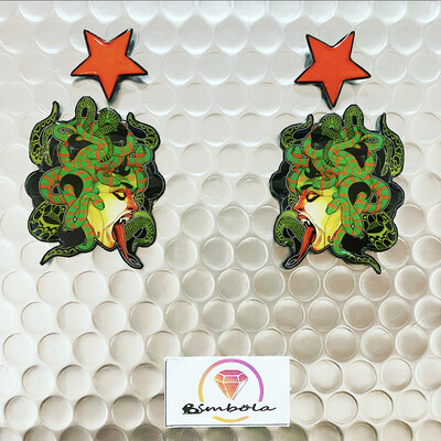 PENDIENTES MEDUSA EARRINGS PENDIENTES MUJER SERPIENTE SNAKE EARRINGS HALLOWEEN EARRINGS EXCLUSIVE DESIGN ENTE SHOP 