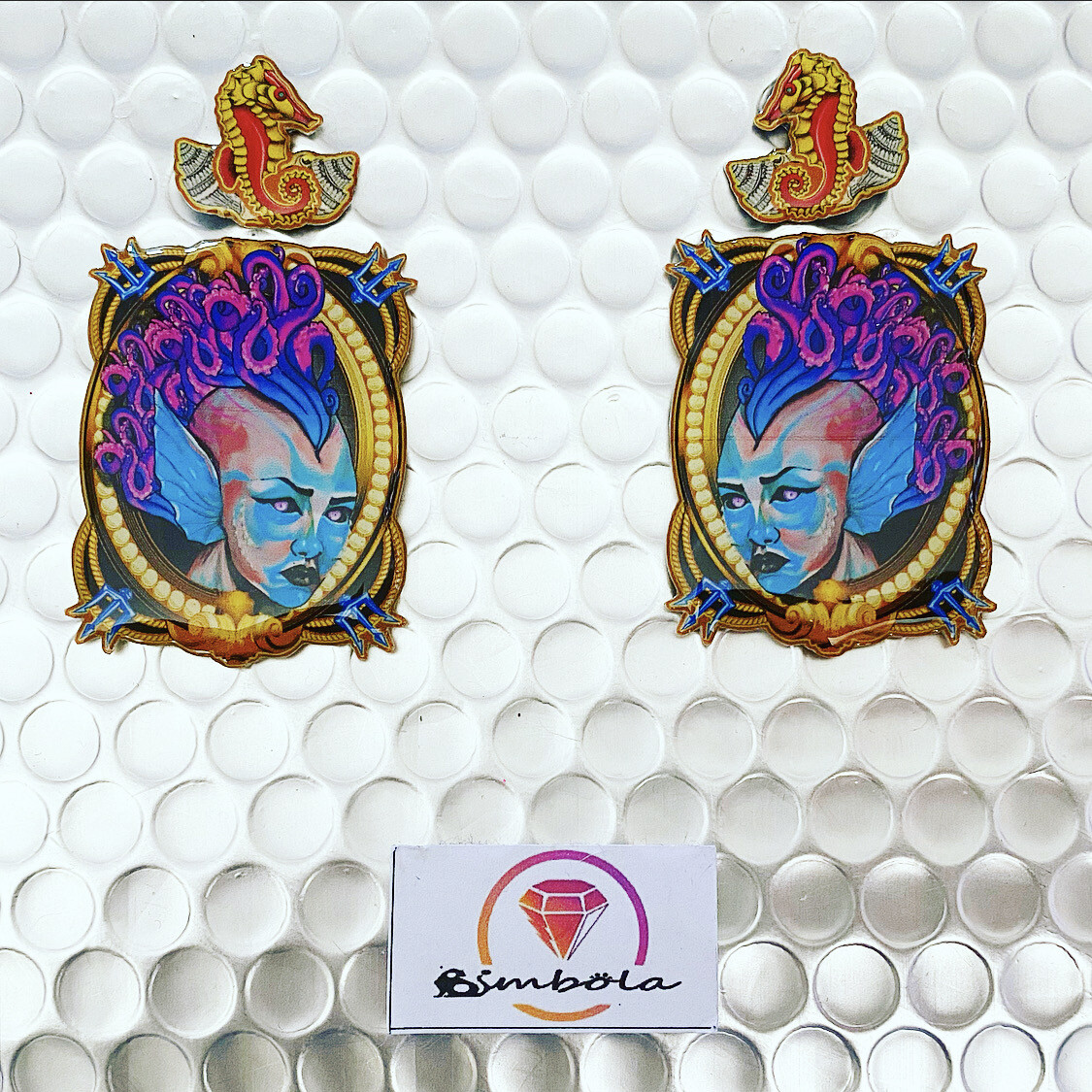 PENDIENTES Sirena mermaid earrings tattoo old school earrings EXCLUSIVE DESIGN ENTE SHOP