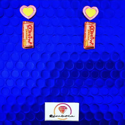 Pendientes chicle chewing gum earrings Bimbolitos