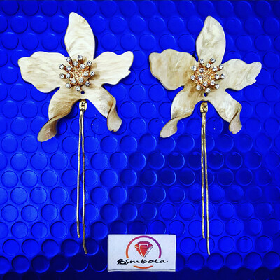 Pendientes Flor de resina glitter earrings handmade earrings resin earrings flower earrings 