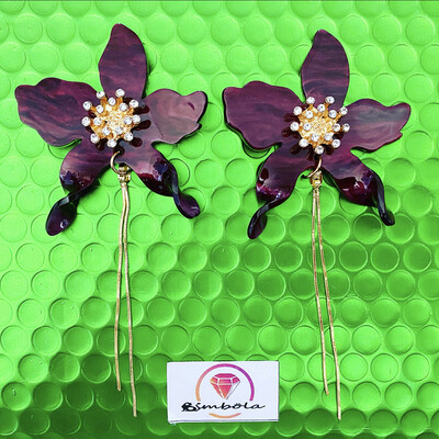 Pendientes Flor de resina glitter earrings handmade earrings resin earrings flower earrings 