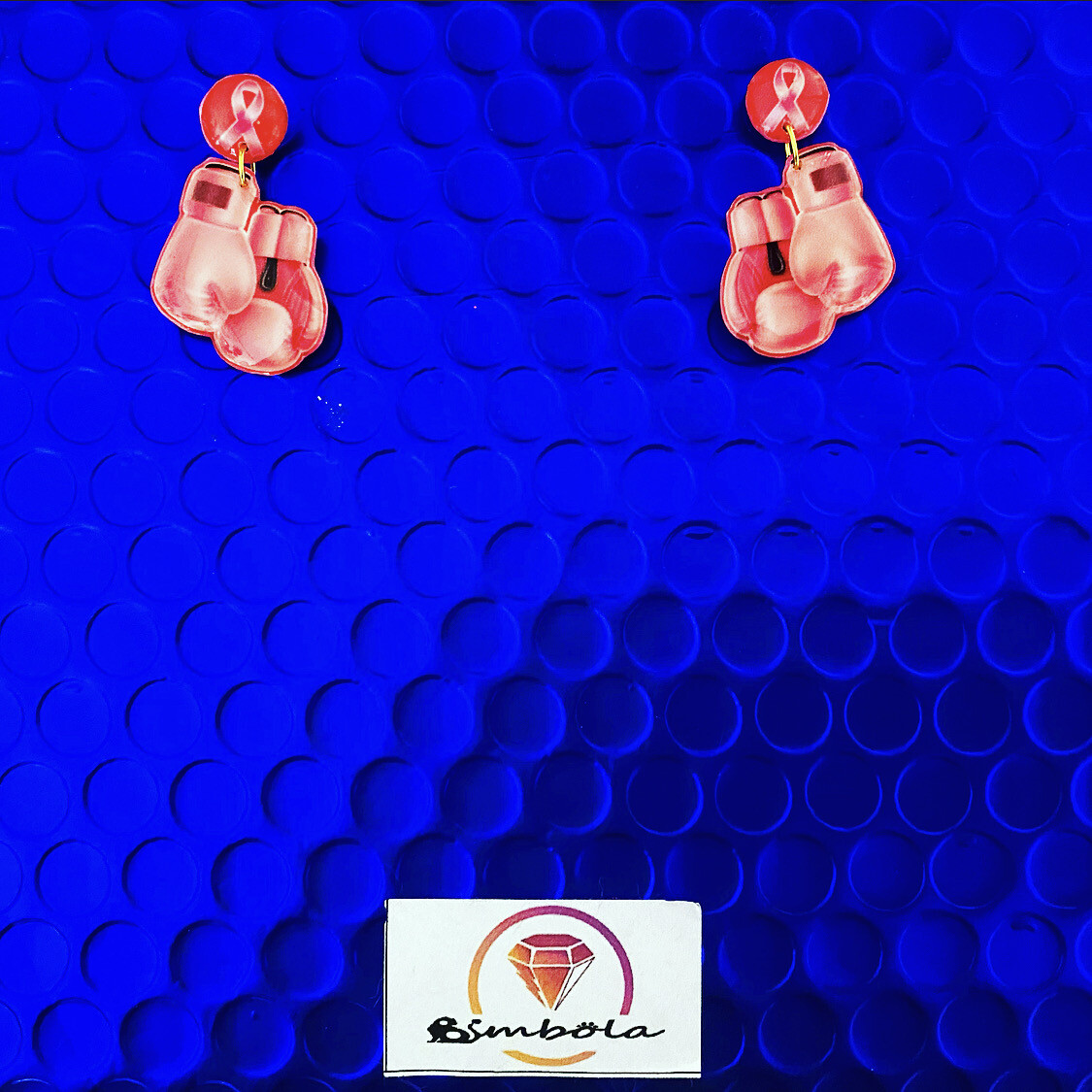Pendientes cancer earrings Pendientes guantes de boxeo earrings pink earrings Pendientes rosas
