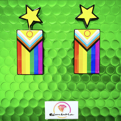 Pendientes bandera gay flag earrings be free love is love gay pride earrings pendientes orgullo gay