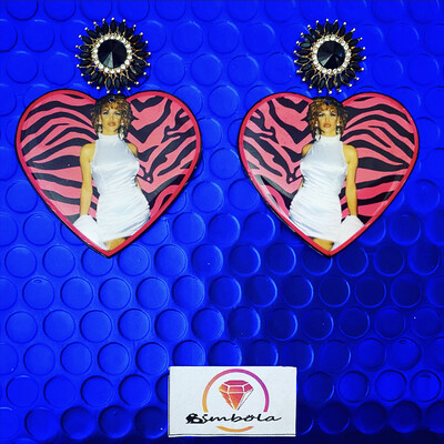 Pendientes la veneno animal print earrings 