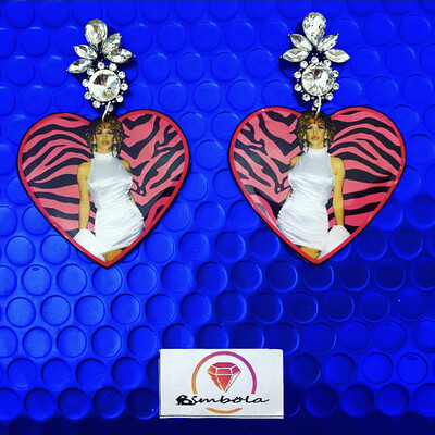 Pendientes la veneno animal print earrings 