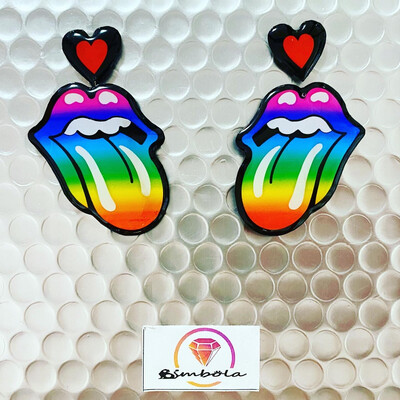 Pendientes boca pendientes lengua mouth earrings be free love is love gay pride earrings pendientes orgullo gay pendientes rolling 