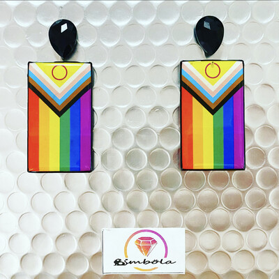 Pendientes bandera gay flag earrings be free love is love gay pride earrings pendientes orgullo gay