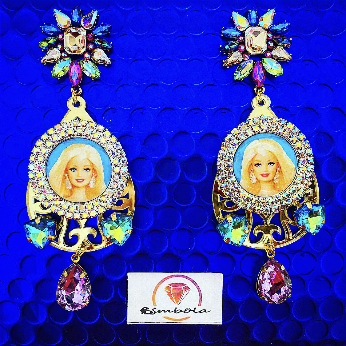 Pendientes Muñeca doll earrings pendientes barbi pendientes princesa 