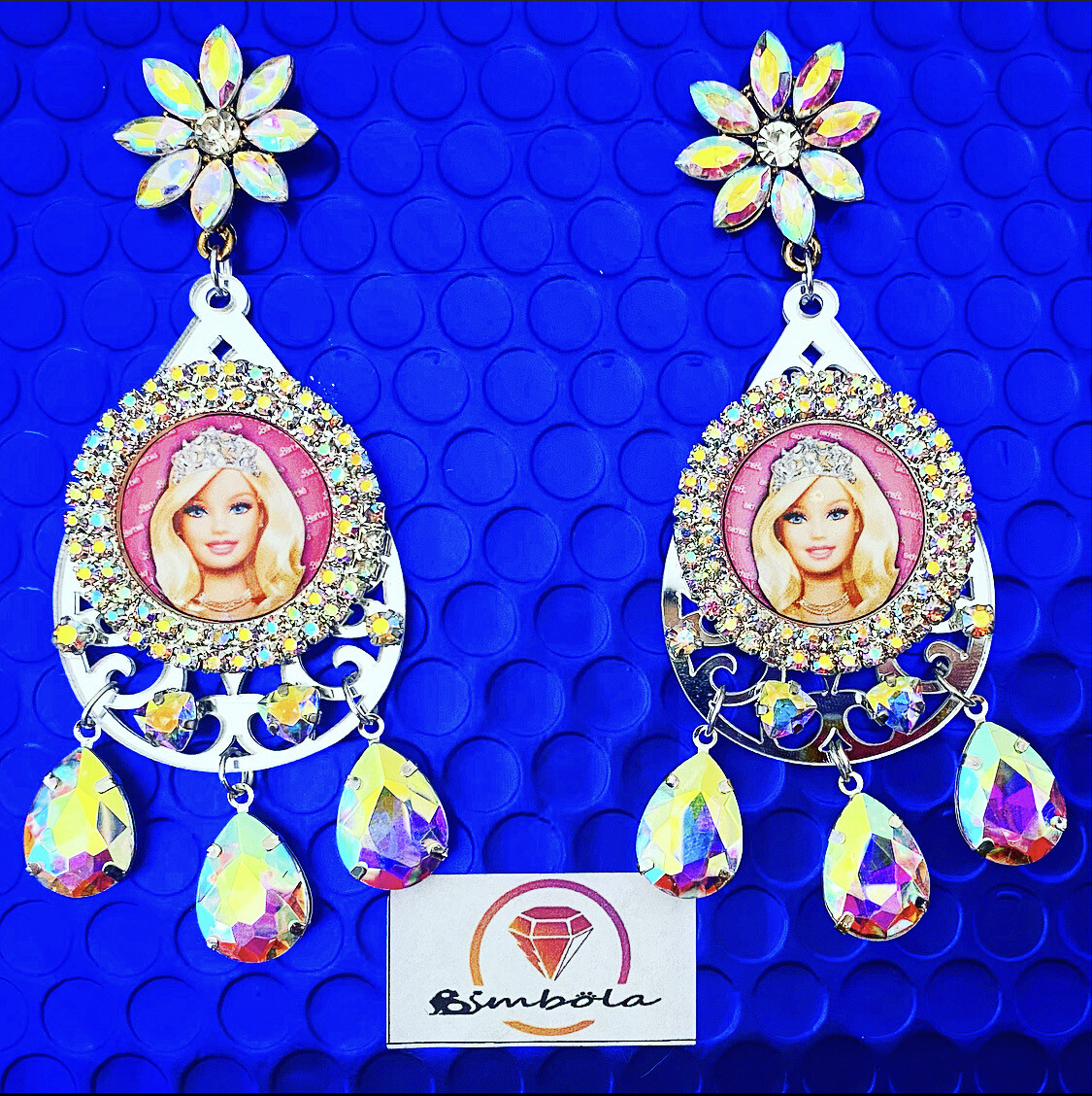 Pendientes Muñeca doll earrings pendientes Barbi pendientes princesa 