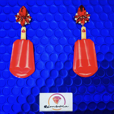 Pendientes mua ice cream earrings pendientes helados handmade earrings glitter earrings rainbow earrings pendientes labios mouth earrings 