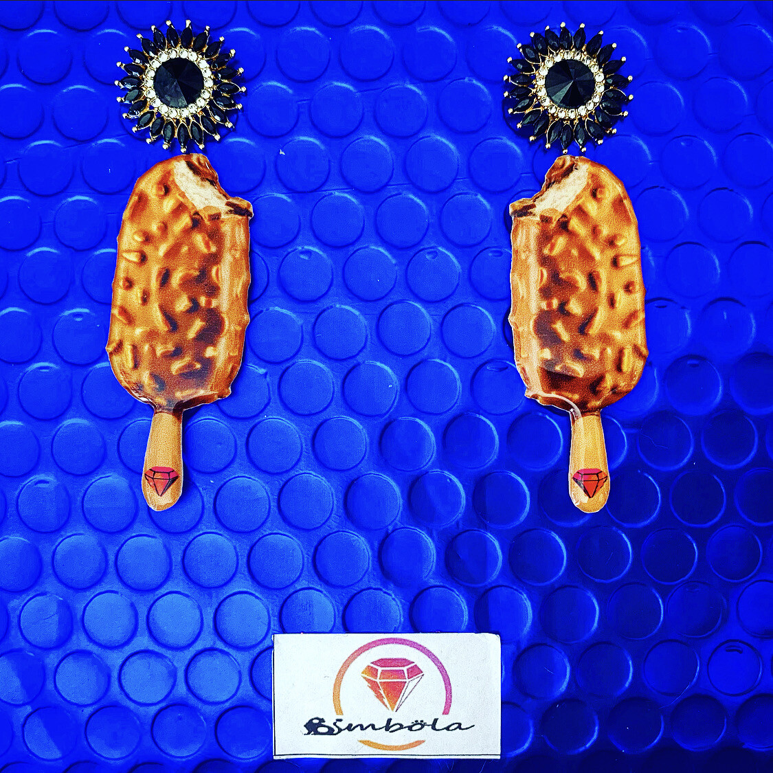 PENDIENTES ALMENDRADO PENDIENTES HELADO CHOCOLATE ICE CREAM EARRINGS GLITTER EARRINGS HANDMADE EARRINGS 