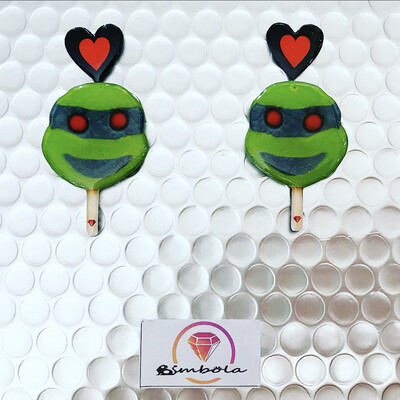 Pendientes tortugas ninja ice cream earrings pendientes helados handmade earrings glitter earrings rainbow earrings funny earrings personalized earrings teenage mutant tourtle 
