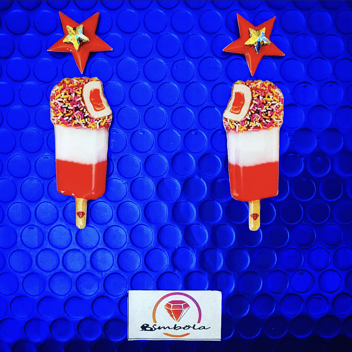 PENDIENTES KRIKO PENDIENTES HELADO CHOCOLATE ICE CREAM EARRINGS GLITTER EARRINGS HANDMADE EARRINGS 