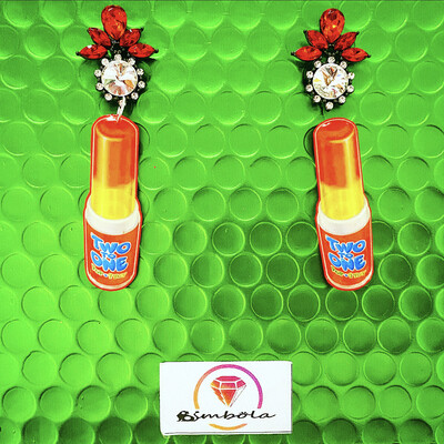 Pendientes caramelo lollipop earrings candy earrings pendientes chuches jelly bean earrings 