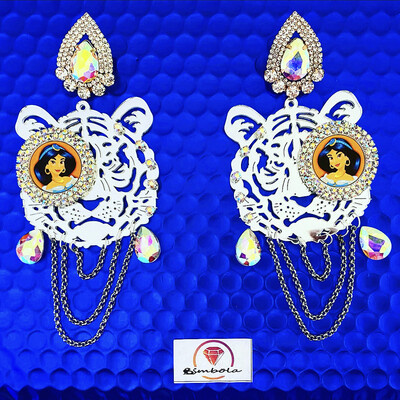 Pendientes Muñeca doll earrings pendientes Jasmin pendientes princesa pendientes tigre Yasmine