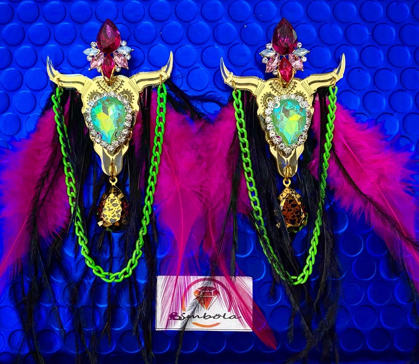 Pendientes búfalos pendientes buey pendientes cadenas Pendientes plumas pendientes boho bufalo