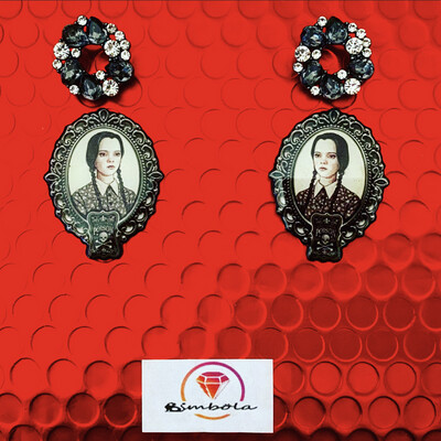 Pendientes Miércoles Addams miercoles Adams earrings Wednesday earrings