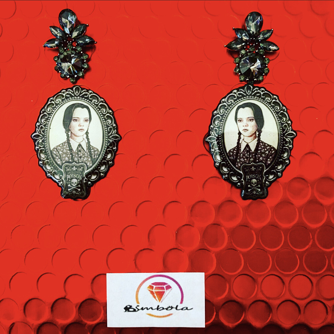 Pendientes Miércoles Addams miercoles Adams earrings Wednesday earrings