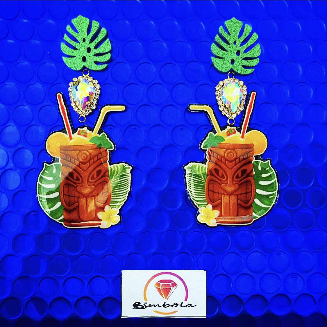Pendientes Pin up earrings pendientes tiki m earrings pendientes tropicales tropical earrings pendientes cóctel