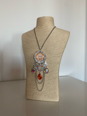 Collar muñeca collar corazón collar barbi collar metacrilato collar choker doll necklace 
