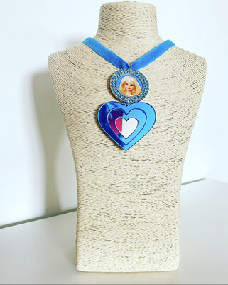Collar muñeca collar corazón collar barbi collar metacrilato collar choker doll necklace 